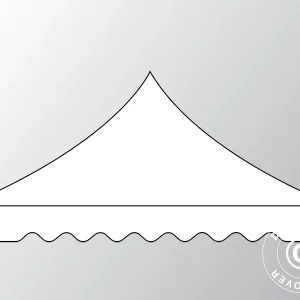 Dachplane "Wave" für Faltzelt FleXtents 3x6m, Weiß