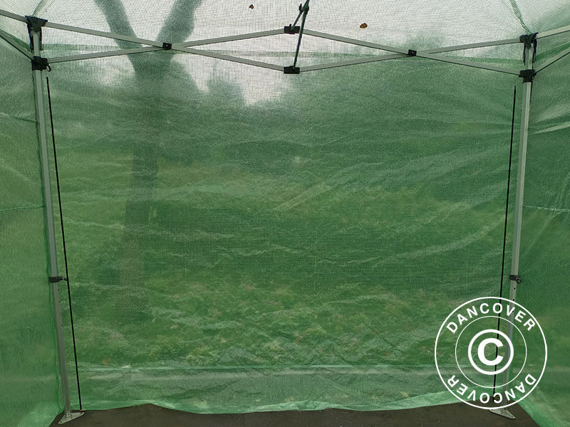 FleX Gewächshaus 3x3m, PE, Transparent/Grün – Bild 7